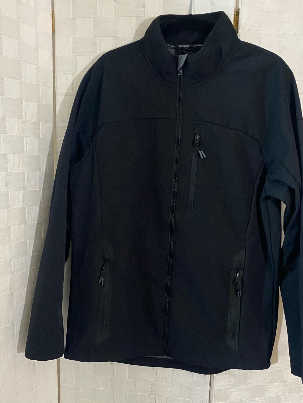 all in motion Black Windbreaker Jacket with Zip Pockets